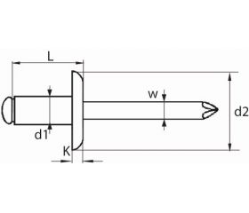 REMACHE ESTÁNDAR BRALO ALUMINIO / ACERO CABEZA ANCHA